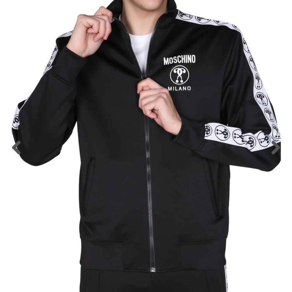 Moschino Black Lightweight Shirt Jacket with Sporty Design